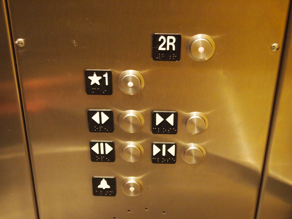 Bank of Elevator Buttons